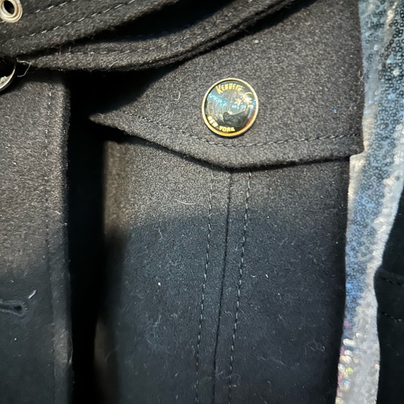 KENNETH Cole New York Recycled Wool Button Up Belted Fully Lined Pea Coat - Picture 6 of 15